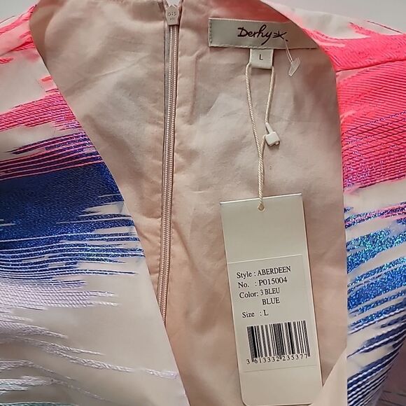 Rene Derhy NWT Aberdeen Dress in Multi Blue/Pink/White - Picture 6 of 12